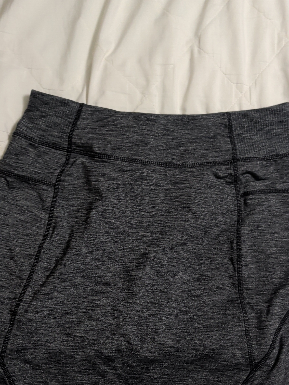 Athleta Women's Charcoal Heather High-Rise Workout Shorts